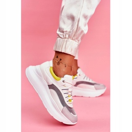 Moow Women's Sport Shoes Sneakers White Moretti yellow 1