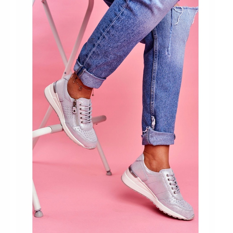Vinceza Women's Sport Shoes Sneakers Leather Silver FT20-8675 Better Way grey 1 Vinceza Women's Sport Shoes Sneakers Leather Silver FT20-8675 Better Way grey 1