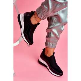 Vinceza Women's Sport Slip-On Leather Shoes Black SG20-7769 Join Us 2