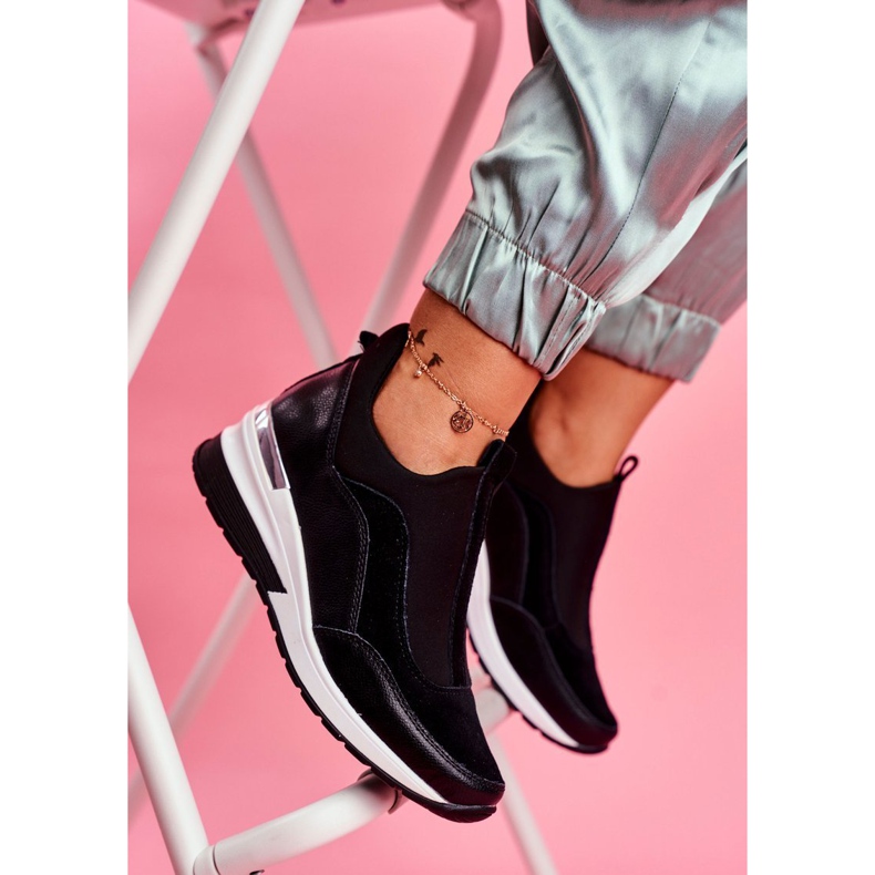 Vinceza Women's Sport Slip-On Leather Shoes Black SG20-7769 Join Us 1