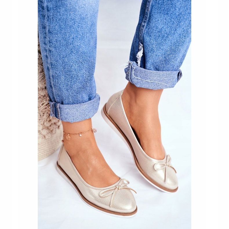 Women's Ballerinas Sergio Leone Gold BL612 golden 2 Women's Ballerinas Sergio Leone Gold BL612 golden 2