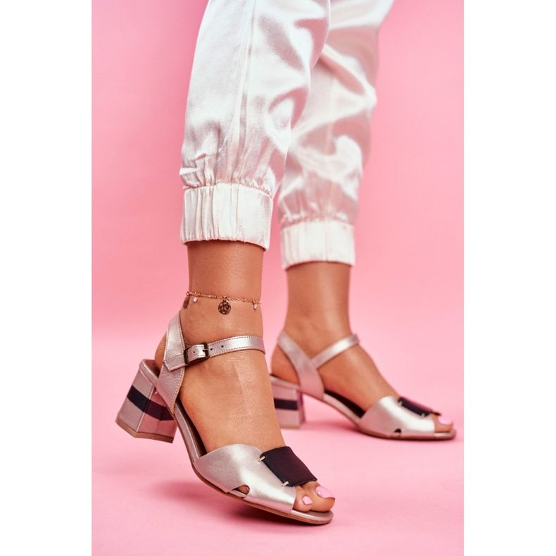 Women's Sandals Maciejka Leather Golden 04120-25 / 00-5 black yellow 2