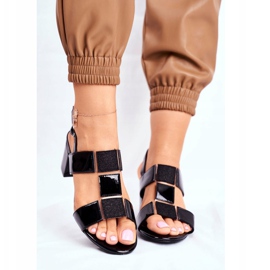 Women's Sandals Sergio Leone Lacquered Black SK910 2