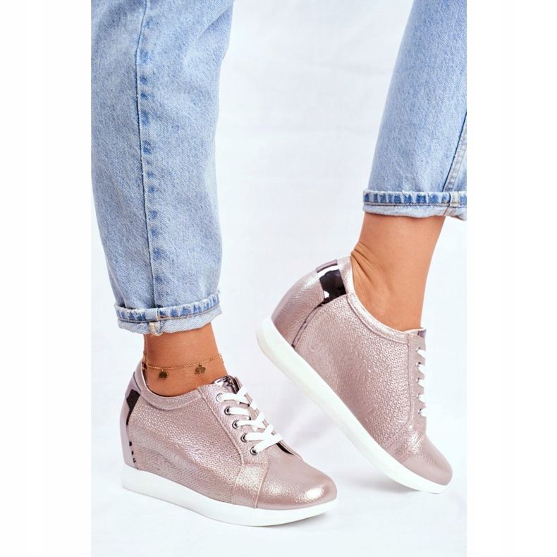 Women's Sneakers Sergio Leone Beige Sparkle SP235 2 Women's Sneakers Sergio Leone Beige Sparkle SP235 2