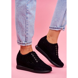 Women's Sneakers Sergio Leone Openwork Black PB122 2