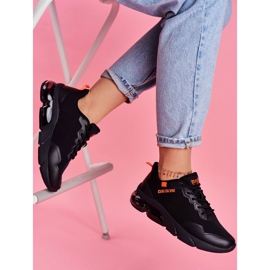 Women's Sport Shoes Sneakers Big Star Black FF274946 orange 2