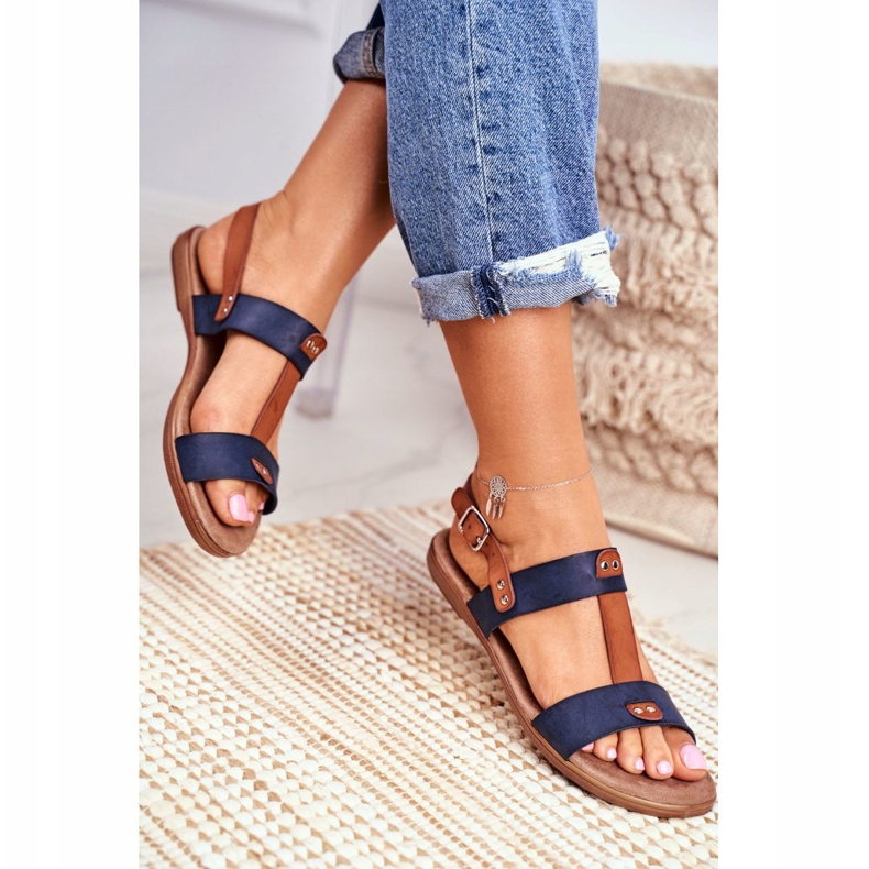 EVE Elegant Women's Sandals 8SD35-0307 Navy Blue Renna 2 EVE Elegant Women's Sandals 8SD35-0307 Navy Blue Renna 2