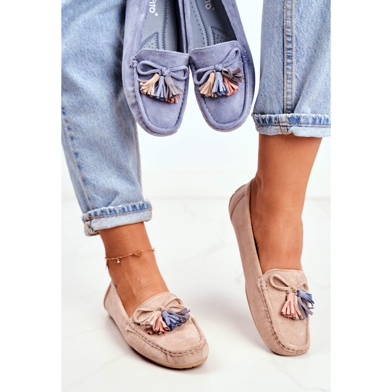 Evento Women's Loafers Suede 20PB35-2003 Beige Donna Mia 2