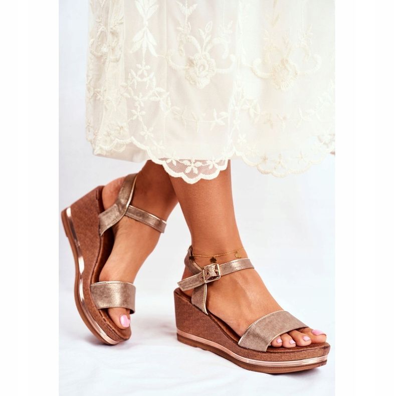 EVE Women's Sandals On Wedge Beige Monroe 1 EVE Women's Sandals On Wedge Beige Monroe 1