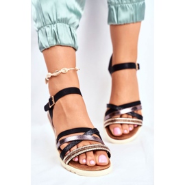 EVE Women's Sandals Flat Black Replay 1