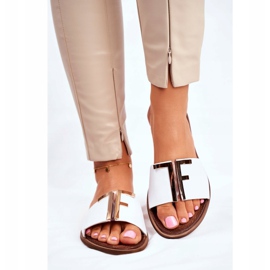 Elegant Women's Slippers White Nicole Dilmah 1