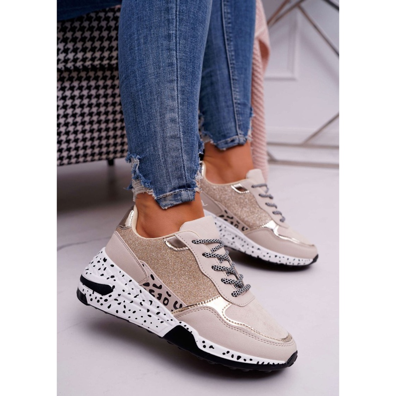 Women's Sport Shoes Thick Sole Beige Nokien 1 Women's Sport Shoes Thick Sole Beige Nokien 1