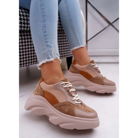 SEA Women's Sport Shoes Thick Sole Camel Cardamon brown 1