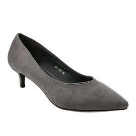 Gray pumps on a LEI-167 heel grey 1