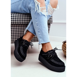 Smith's Black Suede Creepers on the Gocain Platform 2