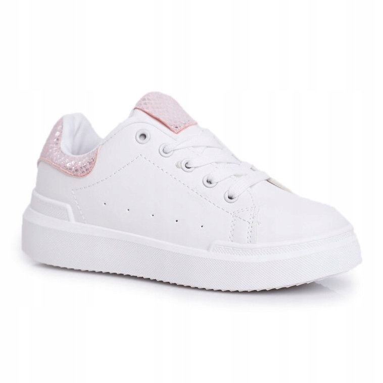 FRROCK White Ilonka Children's Sport Shoes With Velcro pink 2 FRROCK White Ilonka Children's Sport Shoes With Velcro pink 2