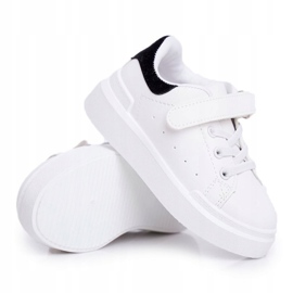FRROCK Children's sports shoes with Velcro White Bilbo black 1