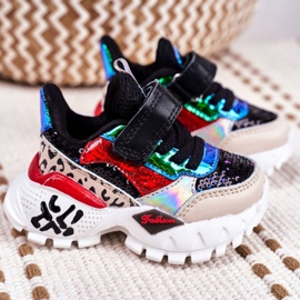 FRROCK Sport Children's Shoes With Velcro Black Be Happy multicolored 2 FRROCK Sport Children's Shoes With Velcro Black Be Happy multicolored 2