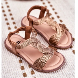 FRROCK Champagne Lamado Children's Sandals pink yellow 2