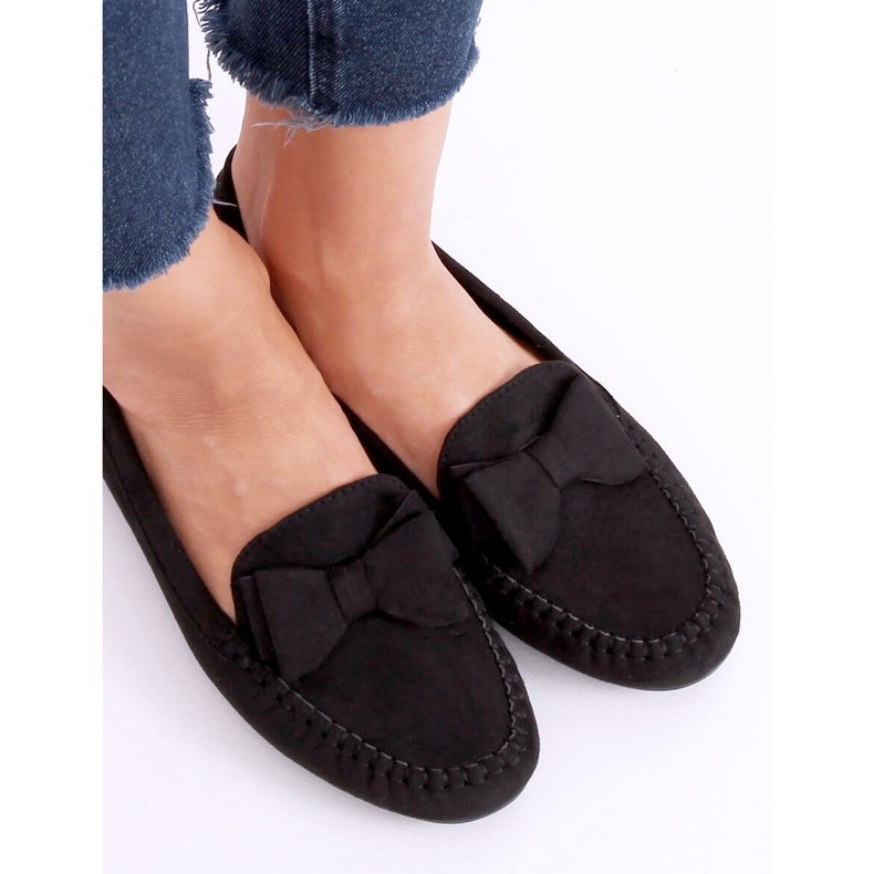 Black Women's black loafers B2020-6 Black 1