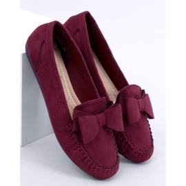 Women's burgundy loafers B2020-6 Wine red 1