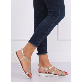 Asymmetric golden sandals ZY178 L.GOLD 2