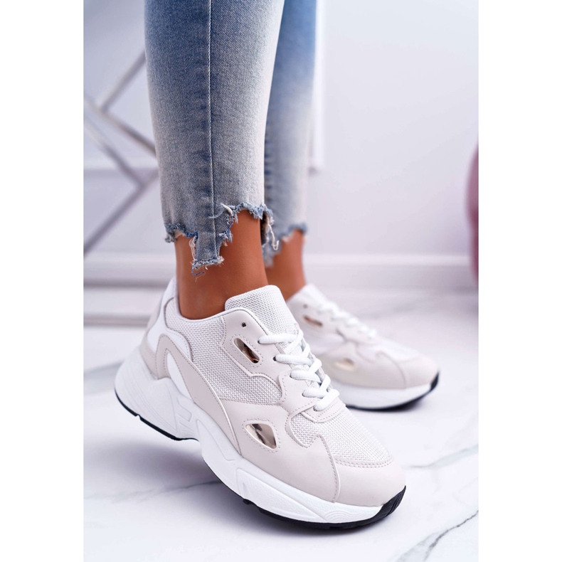 FRJ Women's Sport Shoes White Beige Szantal brown 1 FRJ Women's Sport Shoes White Beige Szantal brown 1