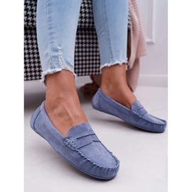 SEA Women's Blue Loafers Suede Bolero 1