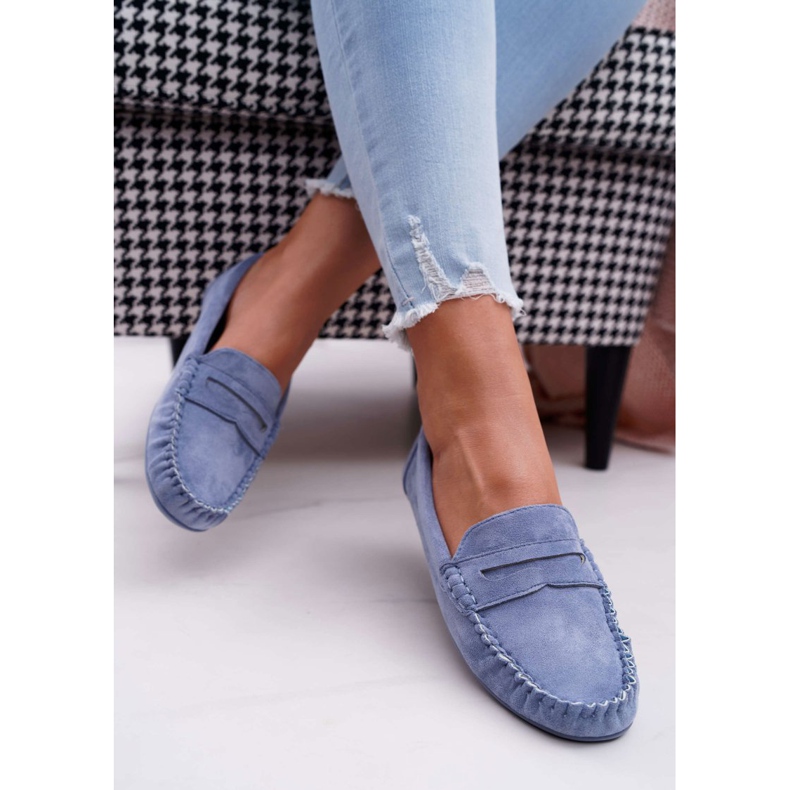 SEA Women's Blue Loafers Suede Bolero 2