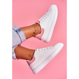 SEA Women's Sport Shoes White with a Pink Heel Milly 2