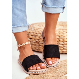 FRJ Classic Women's Slippers Suede Black Look At Me 2