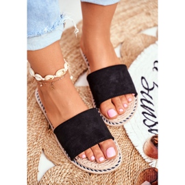 FRJ Classic Women's Slippers Suede Black Look At Me 1