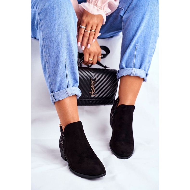 Women's Boots On Flat Heel Spring Black Elizabeth 1