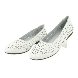 White openwork ballerinas Filippo 680 3