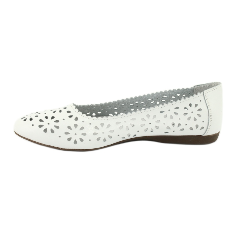 White openwork ballerinas Filippo 680 2