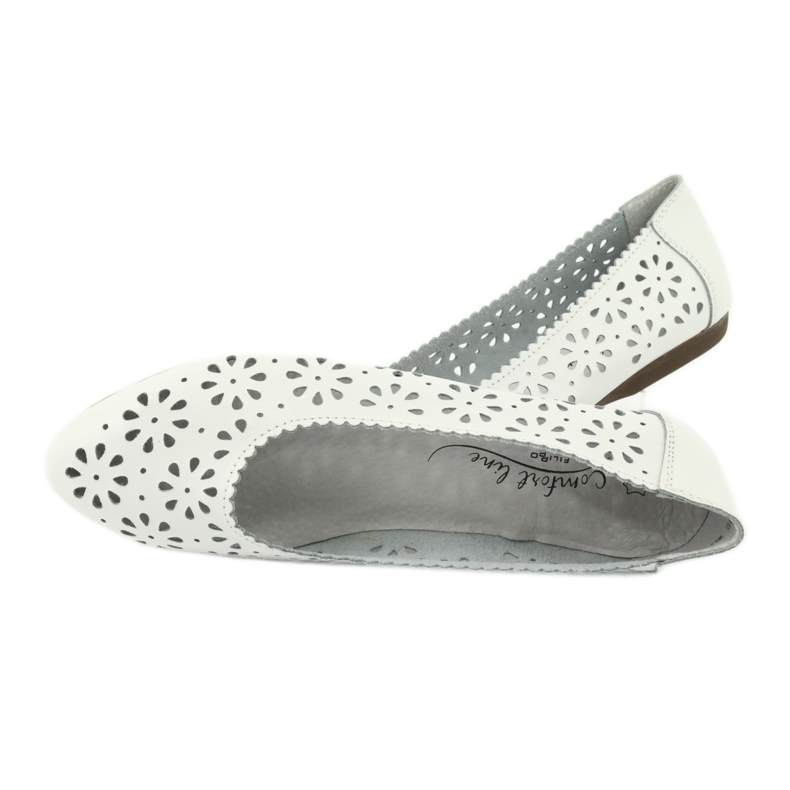 White openwork ballerinas Filippo 680 5
