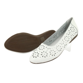 White openwork ballerinas Filippo 680 4