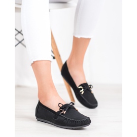 Diamantique Black Loafers With Eco Leather 1