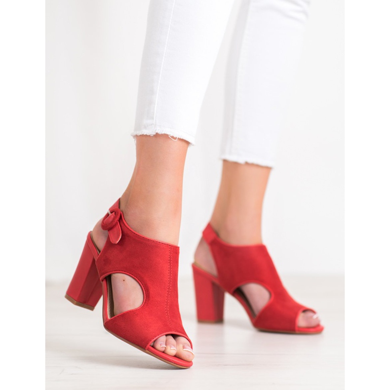 Weide Built Sandals With Suede red 2