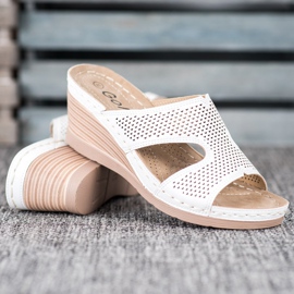 GOLL Light Wedge Slippers white 1