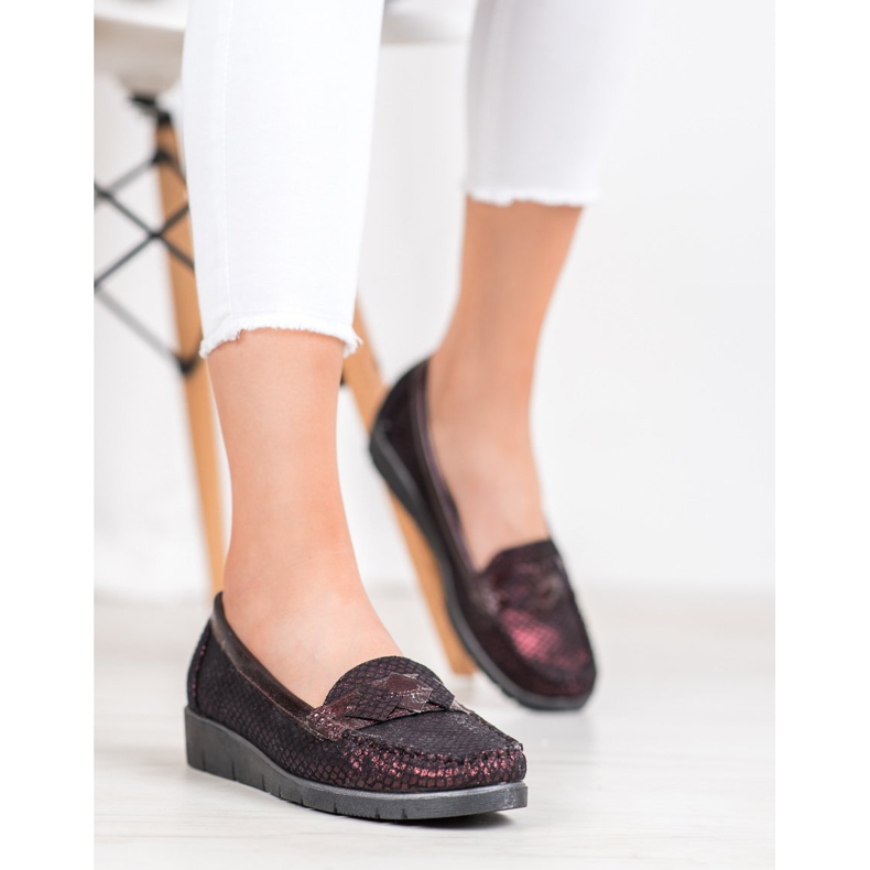SHELOVET Textile loafers red 2