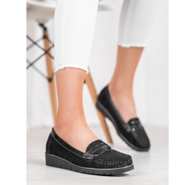 SHELOVET Textile loafers black 1 SHELOVET Textile loafers black 1