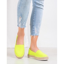 Small Swan Textile Espadrilles green yellow 1