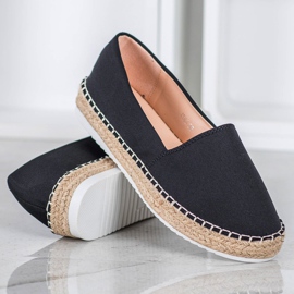 Small Swan Textile Espadrilles black 1