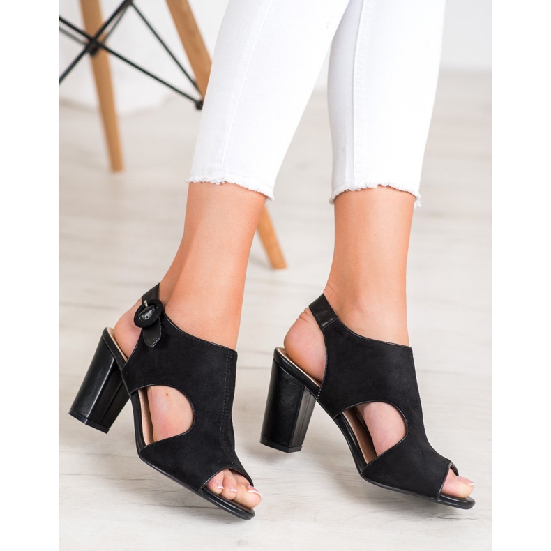 Weide Built Sandals With Suede black 1