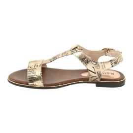 M.Daszyński Golden sandals newspaper Daszyński MR1583-7 black yellow 3