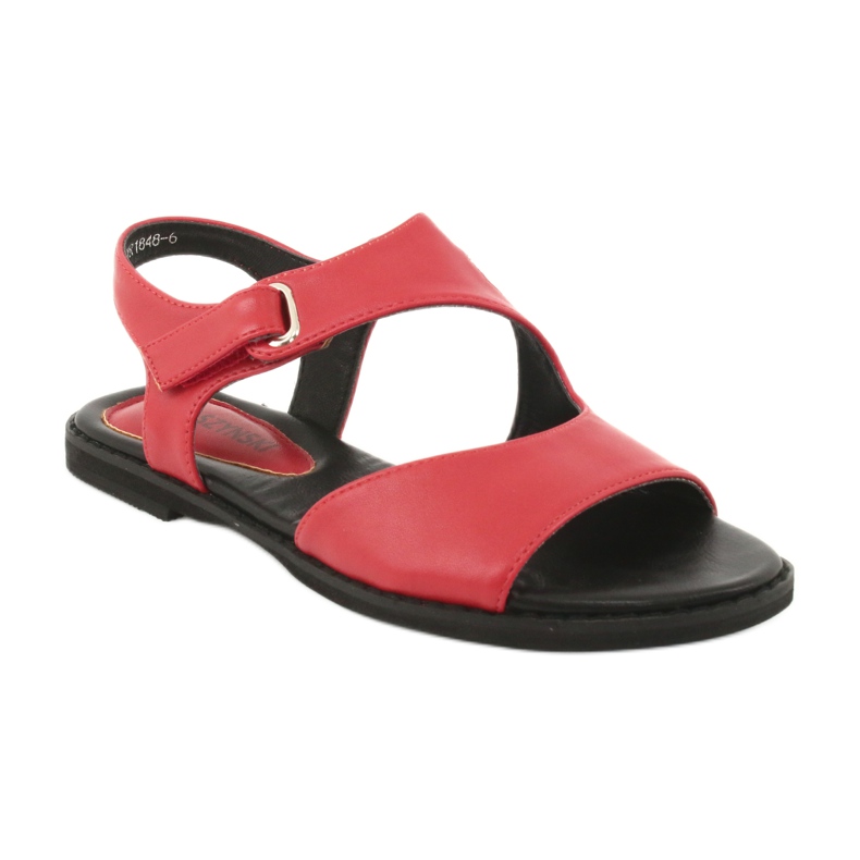 M.Daszyński Red Sandals Daszyński MR1848-6 black 1