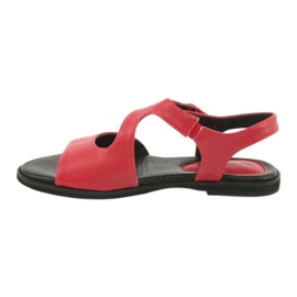 M.Daszyński Red Sandals Daszyński MR1848-6 black 2