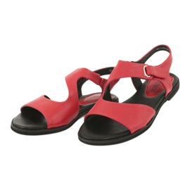 M.Daszyński Red Sandals Daszyński MR1848-6 black 3