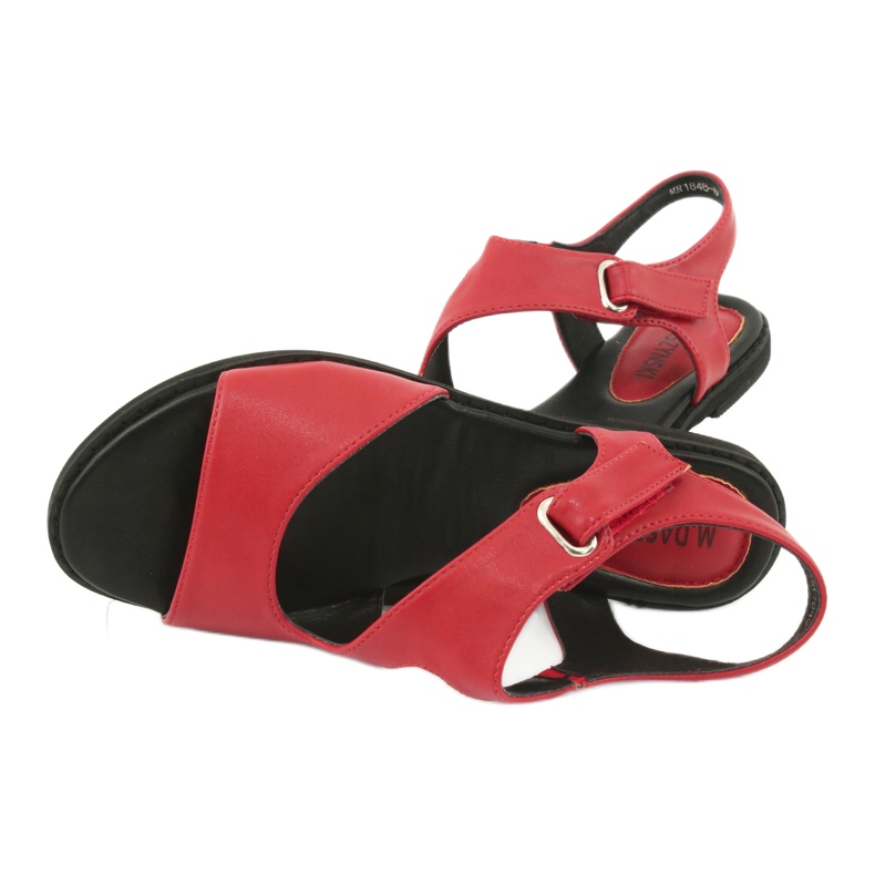 M.Daszyński Red Sandals Daszyński MR1848-6 black 4